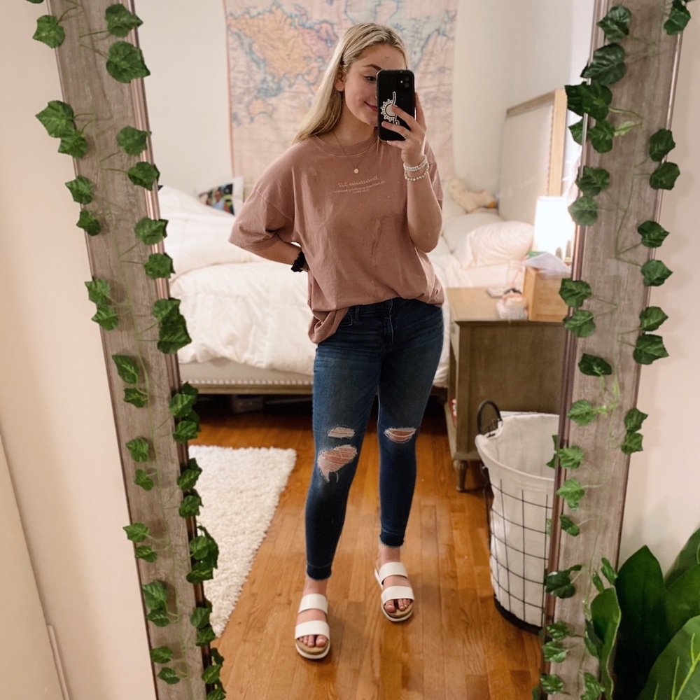 ☼ dark wash high rise jeans - Picture 3 of 12